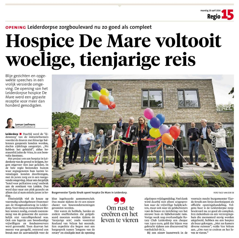 De opening in het nieuws